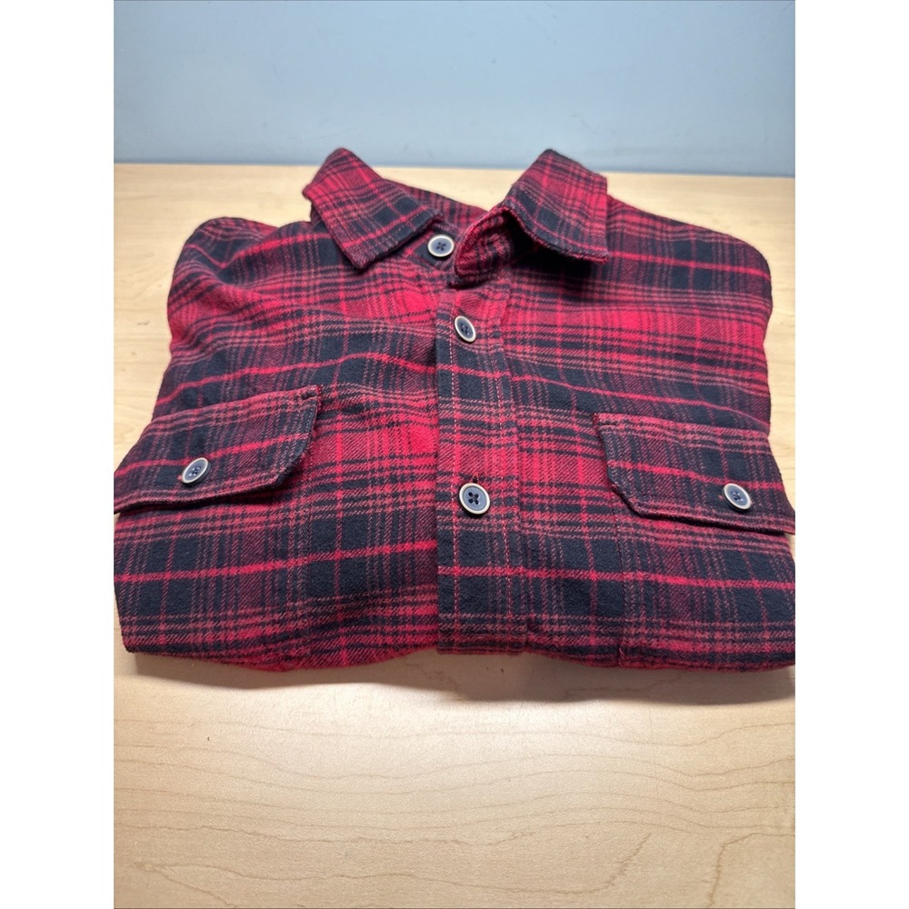 Jachs Flannel Shirt Red/ Black Flannel Men's Medium Heavy Buffalo Plad